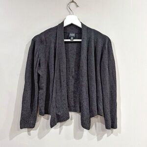 Eileen Fisher Cardigan Women S Gray Merino Wool Sparkle Whimsigoth Minimalist